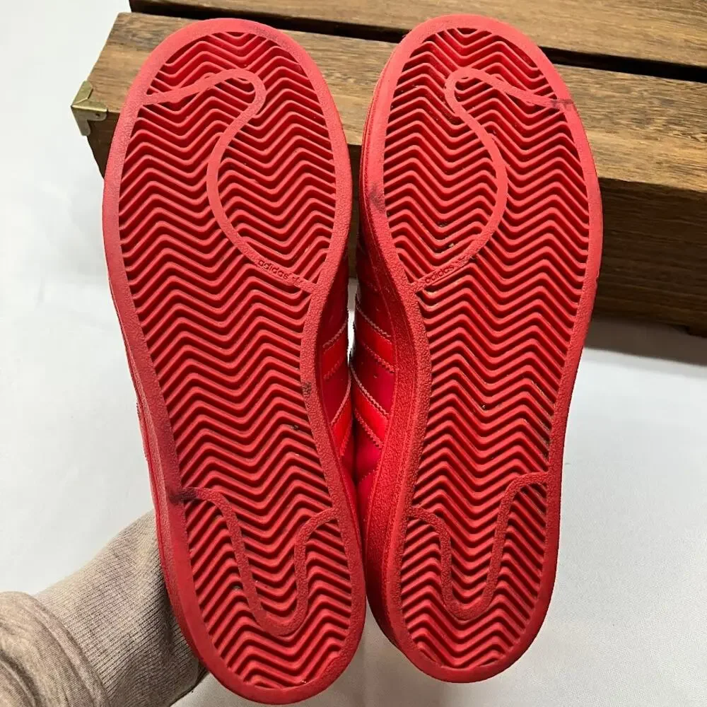 Adidas Superstar 'Glossy Toe Ray Red' Sneaker Shoes S76724 Women’s Size 8.5